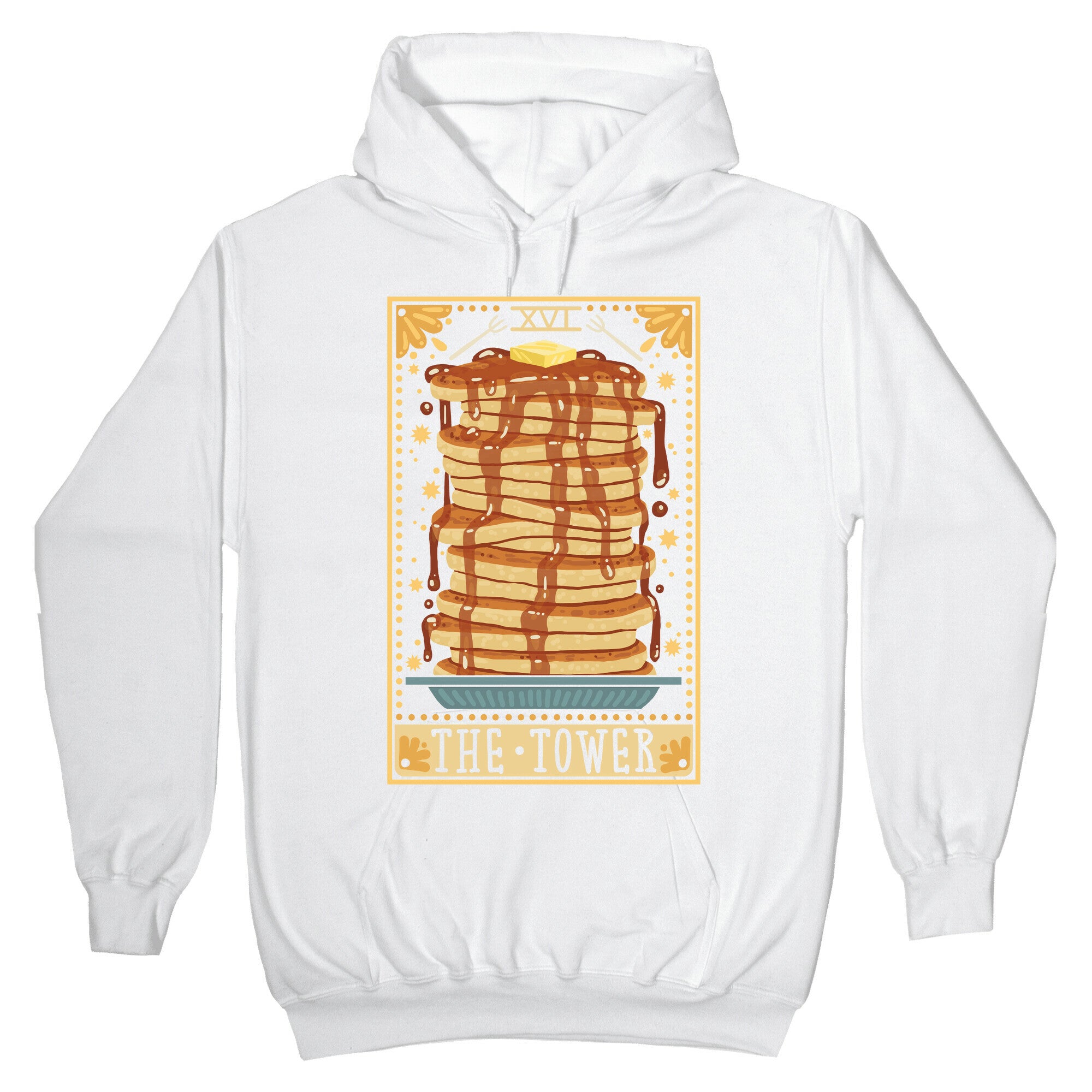 Tarot Card: The Tower (Of Pancakes) Hoodie